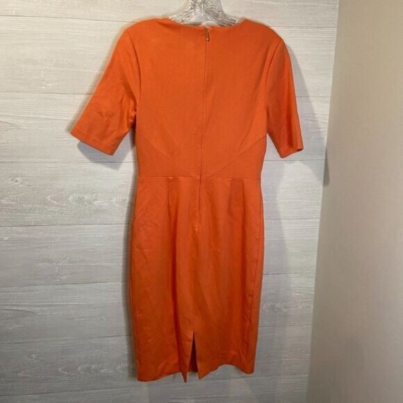 Trina Turk Women's Locale Elbow‎ Sleeve V Neck Midi Dress - Picture 6 of 7